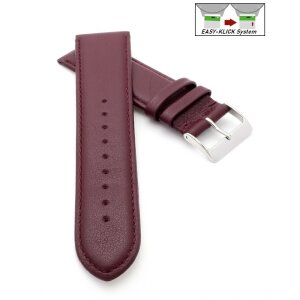 Easy-Klick Uhrenarmband Jungkalb Modell Chur XL bordeaux-rot 16 mm