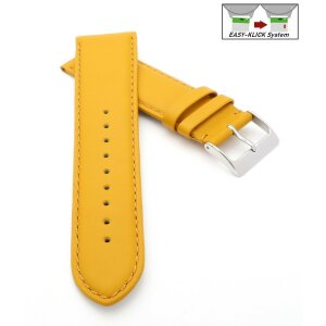 Easy-Klick Uhrenarmband Jungkalb Modell Chur XL senf-gelb 22 mm