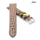 Fluco Limited-Edition echt Krokodil Uhrenarmband Modell...