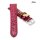 Fluco Limited-Edition echt Krokodil Uhrenarmband Modell Burma bordeaux-rot 19 mm 