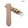 Fluco Limited-Edition echt Krokodil Uhrenarmband Modell Burma sand-beige 20 mm