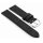 Easy-Klick Veloursleder Uhrenarmband Modell Oslo-NL schwarz 18 mm Handarbeit