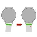 Fluco Easy-Klick Veloursleder Uhrenarmband Modell Oslo-NL hell-gr&uuml;n 18 mm Handarbeit