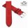 Fluco Easy-Klick Veloursleder Uhrenarmband Modell Oslo-NL rot 18 mm Handarbeit
