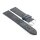 Easy-Klick Veloursleder Uhrenarmband Modell Oslo-NL dunkel-grau 20 mm Handarbeit