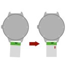 Fluco Easy-Klick Veloursleder Uhrenarmband Modell Oslo-NL hell-grün 20 mm Handarbeit