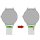 Fluco Easy-Klick Veloursleder Uhrenarmband Modell Oslo-NL dunkel-grau 22 mm Handarbeit