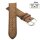 Fluco Easy-Klick Veloursleder Uhrenarmband Modell Oslo-XS cacao 18 mm Handarbeit