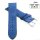 Fluco Easy-Klick Veloursleder Uhrenarmband Modell Oslo-XS königs-blau 18 mm Handarbeit