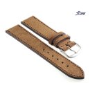 Fluco Easy-Klick Veloursleder Uhrenarmband Modell Oslo-XS cacao 20 mm Handarbeit