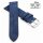 Fluco Easy-Klick Veloursleder Uhrenarmband Modell Oslo-XS denim-blau 22 mm Handarbeit
