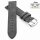 Fluco Easy-Klick Veloursleder Uhrenarmband Modell Oslo-XL dunkel-grau 18 mm Handarbeit