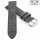 Easy-Klick Veloursleder Uhrenarmband Modell Oslo-XL dunkel-grau 20 mm Handarbeit