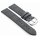 Easy-Klick Veloursleder Uhrenarmband Modell Oslo-XL dunkel-grau 20 mm Handarbeit