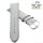 Fluco Easy-Klick Veloursleder Uhrenarmband Modell Oslo-XL hell-grau 22 mm Handarbeit