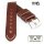 GEO-Straps Easy-Klick Old Military softweiches Rindleder Uhrenarmband dunkelbraun-WN 18 mm