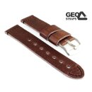 GEO-Straps Easy-Klick Old Military softweiches Rindleder Uhrenarmband dunkelbraun-SN 18 mm