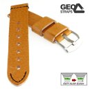 GEO-Straps Easy-Klick Old Military softweiches Rindleder Uhrenarmband hellbraun-SN 18 mm