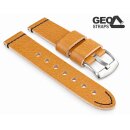 GEO-Straps Easy-Klick Old Military softweiches Rindleder Uhrenarmband hellbraun-SN 22 mm