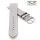 Easy-Klick Design metallic Leder Uhrenarmband Modell Glimmer titanium-grau 12 mm