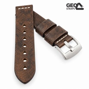Old Finish Hirsch-Leder Uhrenarmband Modell Dakota-Hirsch mocca 18 mm