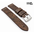 Old Finish Hirsch-Leder Uhrenarmband Modell Dakota-Hirsch mocca 18 mm