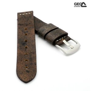 Old Finish Hirsch-Leder Uhrenarmband Modell Dakota-Hirsch mocca 22 mm