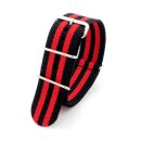 Nato Nylon Uhrenarmband Modell Camp rot-schwarz 22 mm...