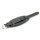 Kalbsleder Uhrenarmband Modell U-Boot schwarz 18 mm mit Unterlage