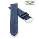 Easy-Klick Design metallic Leder Uhrenarmband Modell Glimmer indigo-blau 12 mm