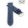 Easy-Klick Design metallic Leder Uhrenarmband Modell Glimmer indigo-blau 12 mm