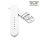 Easy-Klick Design metallic Leder Uhrenarmband Modell Glimmer silber 14 mm