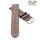 Easy-Klick Design metallic Leder Uhrenarmband Modell Glimmer stein-braun 14 mm