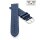 Easy-Klick Design metallic Leder Uhrenarmband Modell Glimmer indigo-blau 14 mm