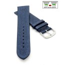 Easy-Klick Design metallic Leder Uhrenarmband Modell Glimmer indigo-blau 16 mm