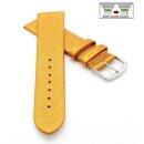 Easy-Klick Design metallic Leder Uhrenarmband Modell Glimmer clementine-orange 16 mm