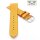 Easy-Klick Design metallic Leder Uhrenarmband Modell Glimmer clementine-orange 16 mm