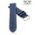 Easy-Klick Design metallic Leder Uhrenarmband Modell Glimmer indigo-blau 18 mm