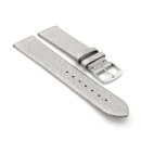 Easy-Klick Design metallic Leder Uhrenarmband Modell Glimmer titanium-grau 22 mm