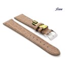 Fluco Easy-Klick Limited-Edition echt Krokodil Uhrenarmband Modell Burma sand-beige 18 mm