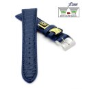 Fluco Easy-Klick Limited-Edition echt Krokodil Uhrenarmband Modell Burma dunkel-blau 18 mm 