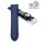 Fluco Easy-Klick Limited-Edition echt Krokodil Uhrenarmband Modell Burma dunkel-blau 18 mm