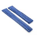 Echt Haifisch XL-Uhrenband blau 24/20 mm kompatibel mit Breitling Faltschließe