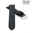 Feines Easy-Klick Eidechsen-Leder Uhrenarmband Modell Davos-71S NL schwarz 18 mm