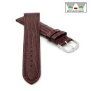 Feines Easy-Klick Eidechsen-Leder Uhrenarmband Modell Davos-71S NL mocca 18 mm