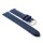 Feines Easy-Klick Eidechsen-Leder Uhrenarmband Modell Davos-71S NL blau 20 mm