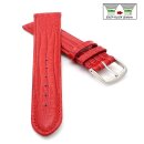 Feines Easy-Klick Eidechsen-Leder Uhrenarmband Modell Davos-71S XL rot 20 mm