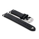 Rindleder Easy-Klick Uhrenarmband Modell Beluga-Pito-NL schwarz 22 mm