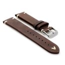 Rindleder Easy-Klick Uhrenarmband Modell Beluga-Pito XL-extralang mocca 20 mm