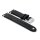 Rindleder Easy-Klick Uhrenarmband Modell Beluga-Pito XL-extralang schwarz 24 mm